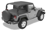 Bestop 07-09 Jeep Wrangler JK 2-Door Header Safari Bikini (Black Diamond) - 52585-35