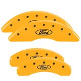MGP 4 Caliper Covers Engraved F & R Oval Logo/Ford Yellow Finish Black Char 2007 Ford Expedition - 10023SFRDYL
