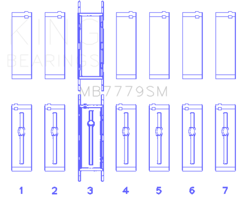 King BMW B58B30A Main Bearing Set - MB7779SM