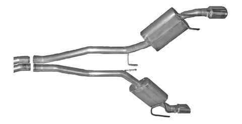 Gibson 2010 Chevrolet Camaro SS 6.2L 2.25in Cat-Back Dual Exhaust - Stainless - 620002