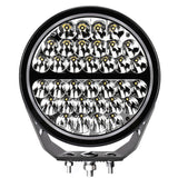 Go Rhino Xplor Blackout Series Round Single LED Spot Light Kit w/DRL (Surface Mount) 9in. - Blk - 751700911SRS