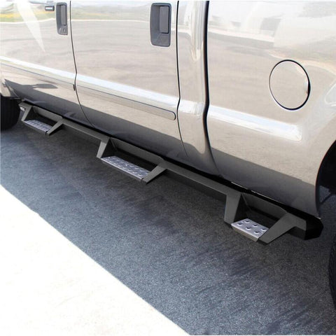 Westin/HDX 99-16 Ford F-250/350 Crew Cab (6.75ft Bed) Stainless Drop Nerf Step Bars - Textured Black - 56-5340152