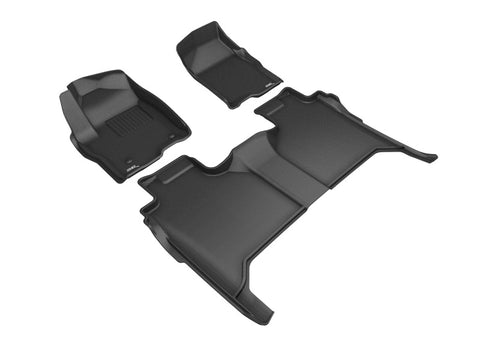 3D Maxpider 19-24 GMC Sierra 1500 Crew Cab 5-Seat Kagu Black R1 R2 (Trim To Fit Underseat Box) - L1GM02501509