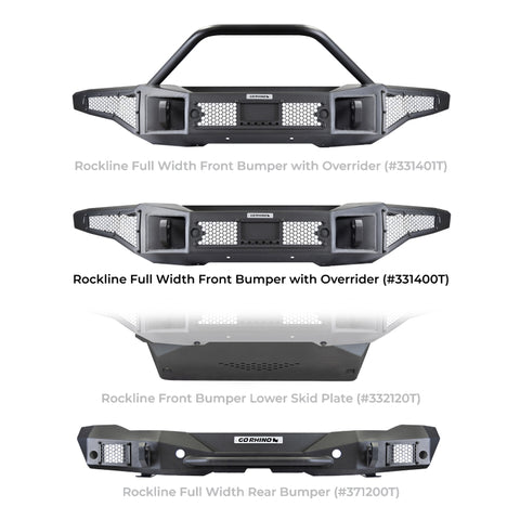 Go Rhino 21-24 Ford Bronco (2 and 4 Door) Rockline Full Width Bumper - 331400T