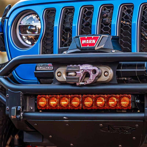 KC HiLiTES FLEX ERA LED Light Bar 10in. Light Shield - Amber (SHIELD ONLY) - 5333