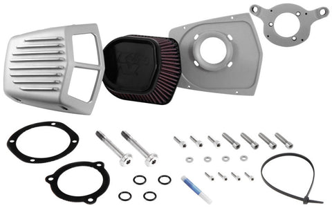 K&N Street Metal Intake System 08-16 Harley-Davidson Shaker Silver H/D Touring Models - RK-3951S