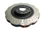 DBA 12-13 Volkswagen Golf R 3.6L Front 4000 Series Drilled Wavy Rotor - 42808WXD