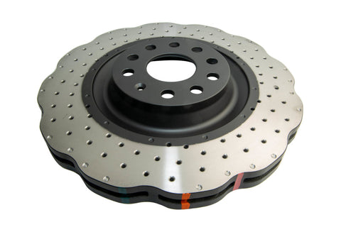 DBA 12-13 Volkswagen Golf R 3.6L Front 4000 Series Drilled Wavy Rotor - 42808WXD