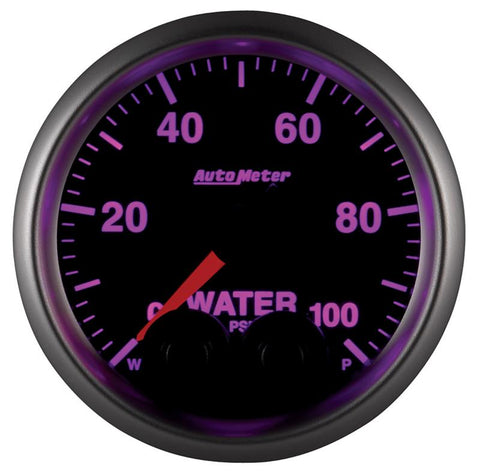AutoMeter Gauge Water Press 2-1/16in. 100PSI Stepper Motor W/Peak & Warn Elite - 5668