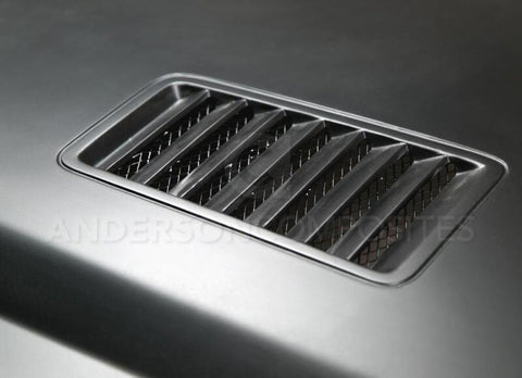 Anderson Composites 2015-2017 Ford Mustang (Excl. GT350/GT350R) Super Snake Style Hood Fiberglass - AC-HD15FDMU-SN-GF