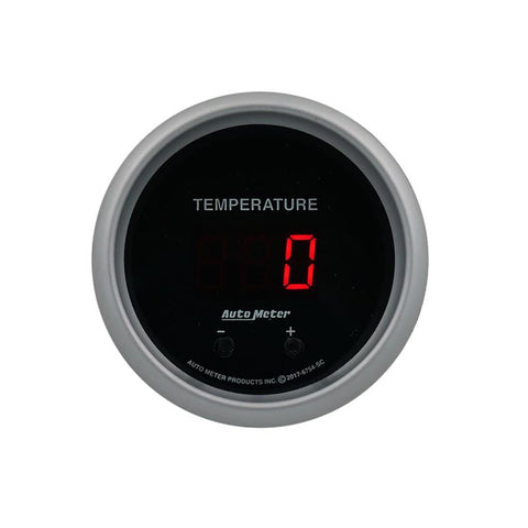Autometer 52.4mm Black Switchable 60-340 Degrees F / 40-170 Degrees C Sport-Comp Elite Digital Gauge - 6754-SC