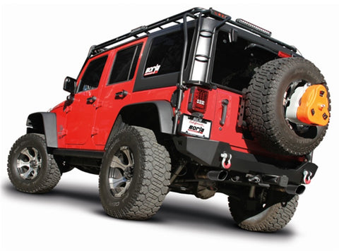 Borla 12-16 Jeep Wrangler 3.6L AT/MT 4DR 4WD S SQ RL AC SR 2.5in 2in TIP 3.5inx3.28in Black Chrome - 140459BC