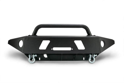 DV8 Offroad 05-15 Toyota Tacoma Front Bumper Winch Ready - Black Powdercoat - FBTT1-01