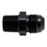 DeatschWerks 8AN Male Flare to 3/8in Male NPT Adapter - Anodized Matte Black - 6-02-0905-B