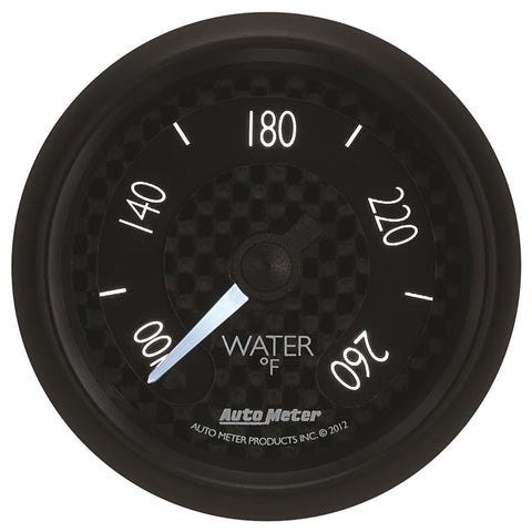 Autometer GT Series 52mm Full Sweep Electronic 100-260 Deg F Water Temperature Gauge - 8055