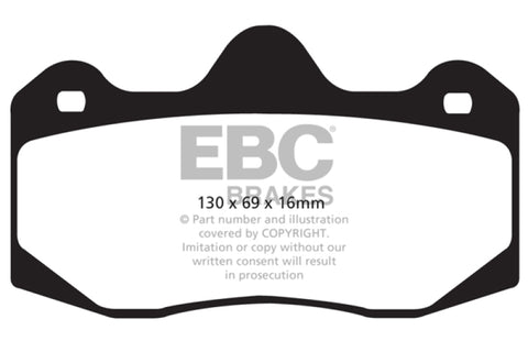 EBC 01-04 Aston Martin Vanquish 5.9 (AP Caliper) Yellowstuff Rear Brake Pads - DP4049R