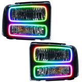 Oracle 05-07 Ford F-250/350 SMD HL - Black - ColorSHIFT w/o Controller - 7161-334