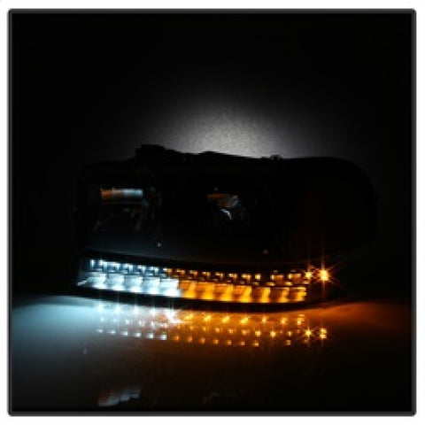 xTune GMC Sierra 99-06 /Yukon 00-06 Headlights & LED Bumper Lights - Black HD-JH-GS99-LED-SET-BK - 9037399