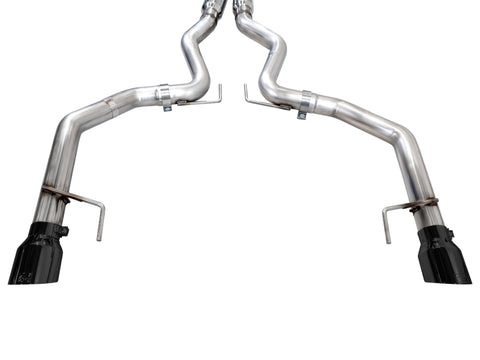 AWE 2024 Ford Mustang GT Fastback S650 RWD Track Edition Cat-Back Exhaust w/ Dual Diamond Black Tips - 3020-33650