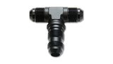 Vibrant -4AN Bulkhead Adapter Tee Fitting - Anodized Black Only - 10617