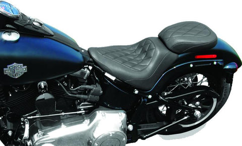Mustang 11-13 Harley Blackline, 12-17 Slim,Slim S Wide Tripper Solo Seat Diamond Stitch - Black - 76762