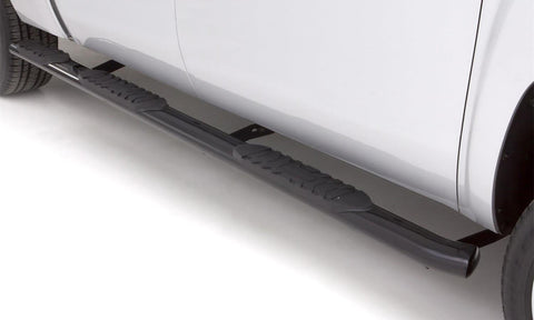 Lund 01-14 Chevy Silverado 2500 Crew Cab (6.5ft. Bed) 5in. Oval WTW Steel Nerf Bars - Black - 260115040