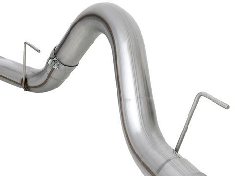 aFe Large Bore-HD 4in 409 SS DPF-Back Exh 18-19 Ford F-150 V6-3.0L (td) w/ Polished Tip - 49-43106-P