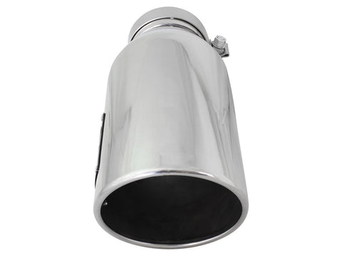 aFe MACH Force-XP 304 SS Single Wall Polished Exhaust Tip Pair 4in Inlet x 6in Outlet x 15in L - 49T40606-P15