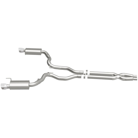 MagnaFlow Cat Back, SS, 3in, Street, Dual Split Polished 4.5in Tips 2015 Ford Mustang GT V8 5.0L - 19100