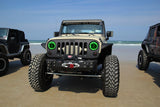 Oracle Jeep Wrangler JK 07-17 LED Waterproof Halo Kit - ColorSHIFT w/ Simple Controller - 3943-504