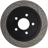 StopTech 05-10 Ford Mustang Slotted & Drilled Right Rear Rotor - 127.61087R