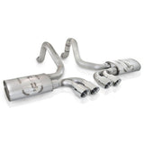 Stainless Works 1997-04 Corvette C5 3in Axle Back Quad 3-1/2in Slash-Cut Tips - VC53CBQUAD