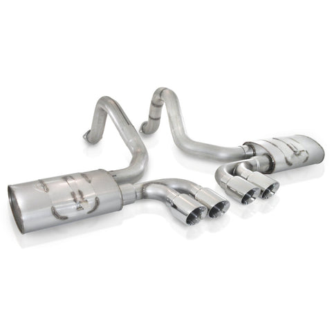 Stainless Works 1997-04 Corvette C5 3in Axle Back Quad 3-1/2in Slash-Cut Tips - VC53CBQUAD