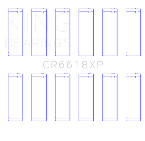 King Chevrolet 200/229ci XP Series Connecting Rod Bearing Set - CR6618XP