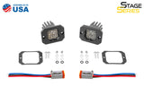 Diode Dynamics Stage Series C1 LED Pod Sport - White Flood Flush ABL (Pair) - DD6470P