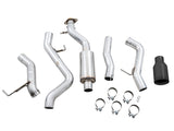 AWE Tuning 2021+ Ford Bronco 0FG Single Rear Exit Exhaust w/Diamond Black Tip & Bash Guard - 3015-23789