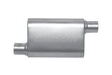 Gibson MWA Superflow Offset/Offset Oval Muffler - 4x9x14in/2.5in Inlet/2.5in Outlet - Stainless - BM0104