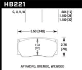 Hawk DTC-80 AP Racing/Wilwood 28mm Race Brake Pads - HB221Q1.10