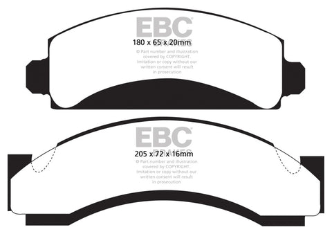 EBC 74-80 Chevrolet C30 (JB8) Yellowstuff Front Brake Pads - DP41241R