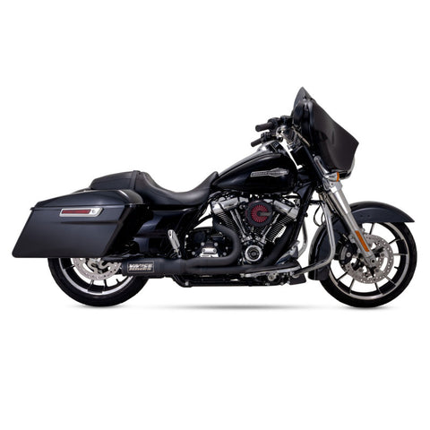 Vance & Hines HD HD Touring 17-22 HO 2-1 Black Full System Exhaust - 47321