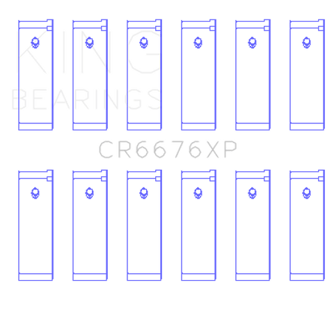 King Nissan VG30DE/VG30DETT/VG30E/VG30T (Size STD) Performance Rod Bearing Set - CR6676XP