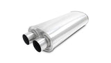 Vibrant Streetpower Oval Muffler 2.50in Dual Inlet/Outlet 18in Body Length - 10538