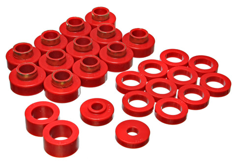Energy Suspension CJ-8 Scrambler Body Mount - Red - 2.4104R