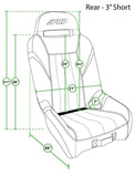 PRP GT/S.E. Rear Suspension Seat- Black/Grey - A58R-203