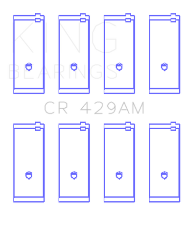 King Toyota 2A/3A/4A (Size +0.25) Rod Bearing - Set of 4 Pairs - CR429AM0.25