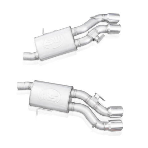 Stainless Works 2016-18 Cadillac CTS-V Sedan Axle Back System Dual-Mode Turbo Mufflers 4in Tips - CTSV16MKS-PC