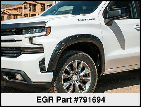 EGR 2019 Chevy 1500 Bolt-On Style Fender Flares - Set - Black - 791694