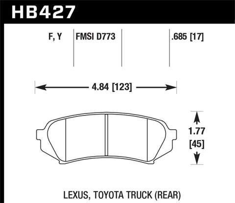 Hawk LTS Street Brake Pads - HB427Y.685