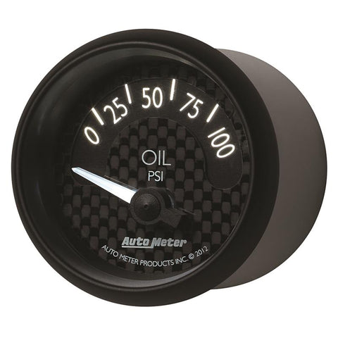 Autometer GT Series 52mm Short Sweep Electronic 0-100 psi Oil Pressure - 8027