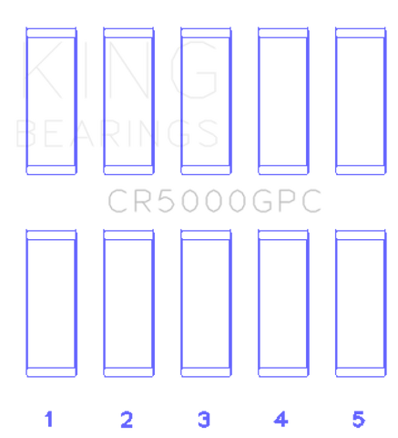 King Engine Bearings Audi Cepa/Cepb (Size +.026mm) Connecting Rod Bearing Set - CR5000GPC.026